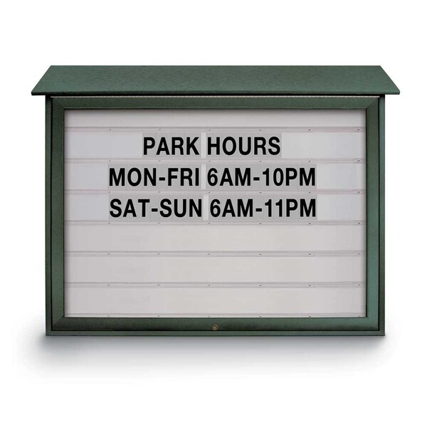 Indoor Enclosed Combo Board, 72"x36", Bronze Frame/White Porc & Cloud